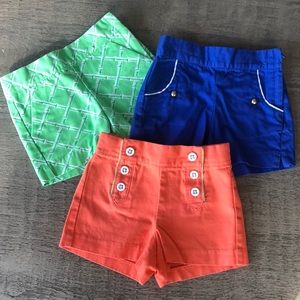 3 pairs Janie and Jack girls shorts